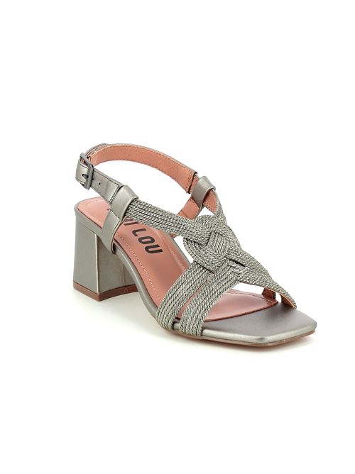 Alia sandalo con tacco da donna in raffia grigio piombo BIBI LOU | 850Y